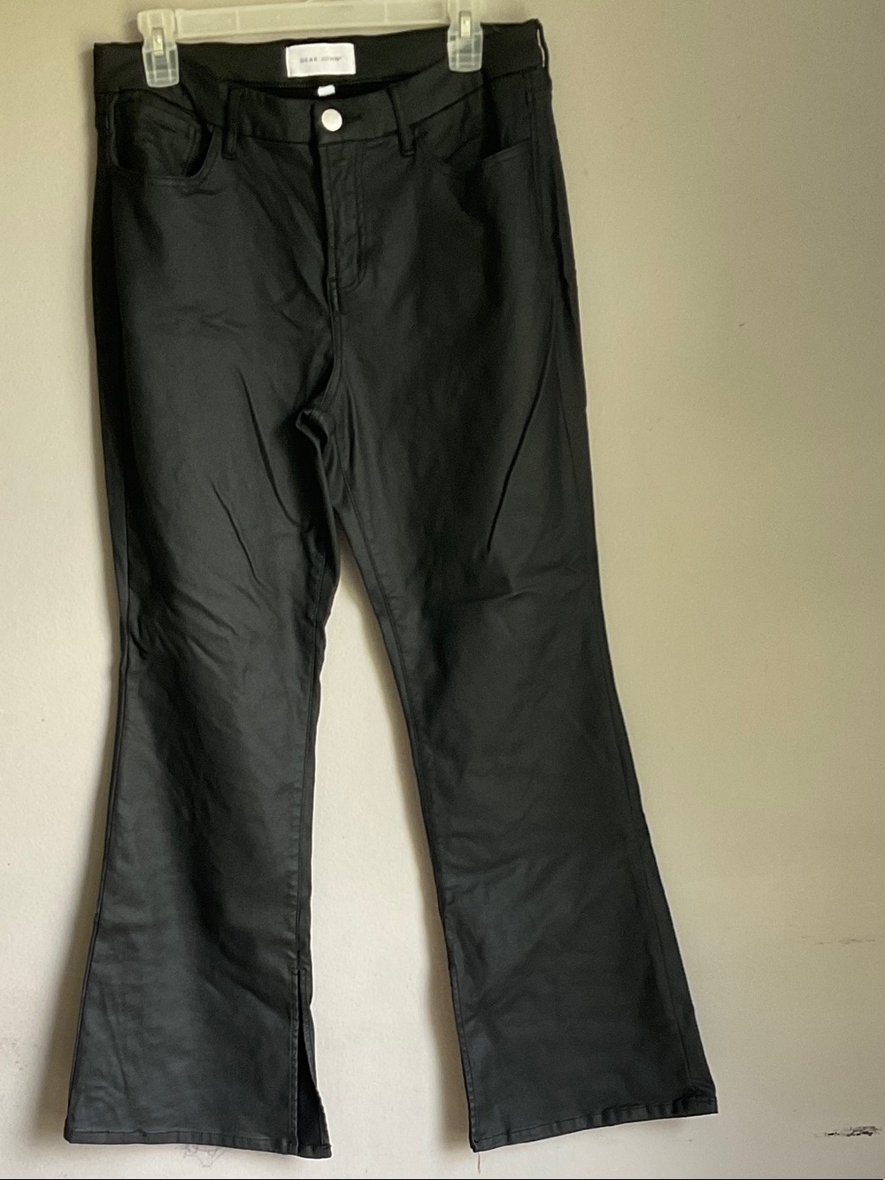 Dear John Black Coated Skinny Jeans